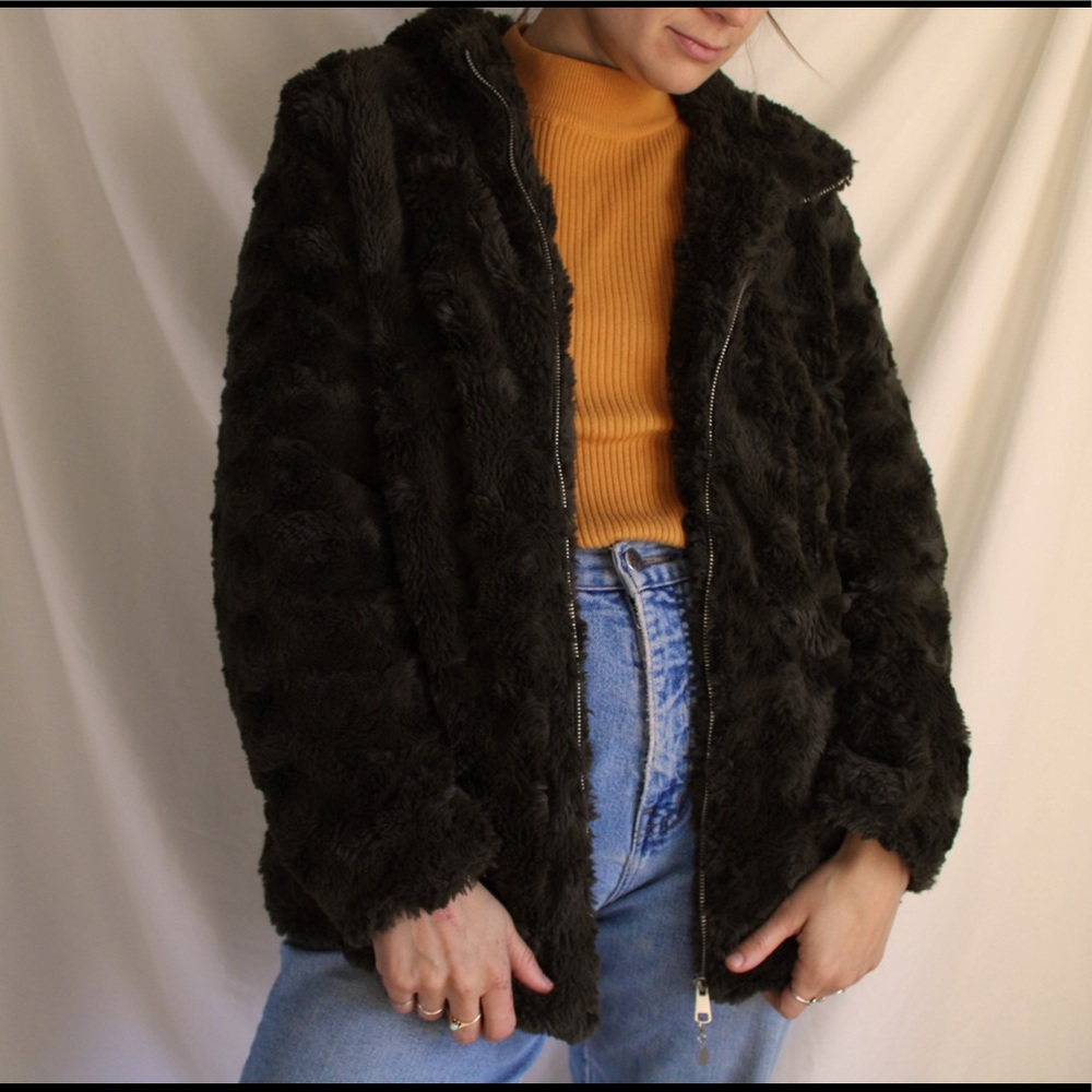 Green Fuzzy Coat